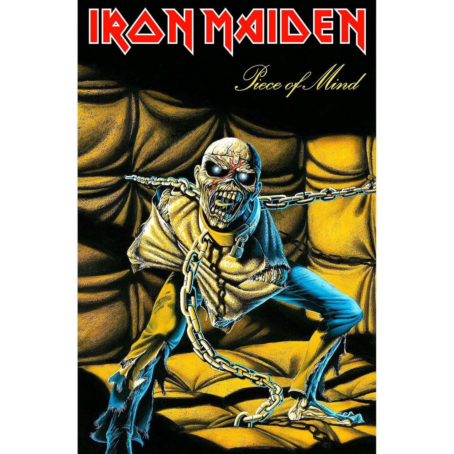 IRON MAIDEN Textile Poster Flag - Approx 41x28 Inch - Iron Maiden Piece Of Mind Textile Fabric Poster - Officially Licensed