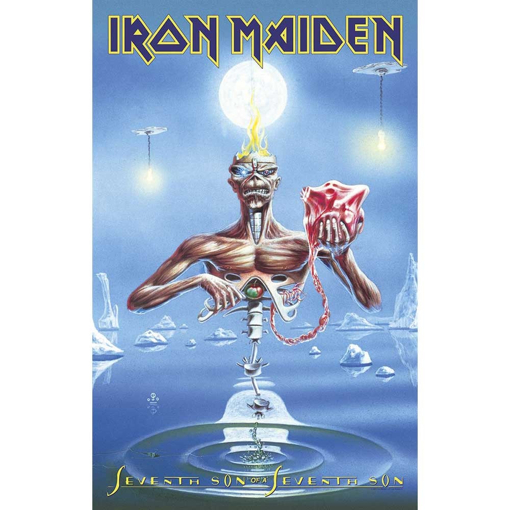 IRON MAIDEN Textile Poster Flag - Approx 41x28 Inch - Iron Maiden Seventh Son Textile Fabric Poster - Officially Licensed