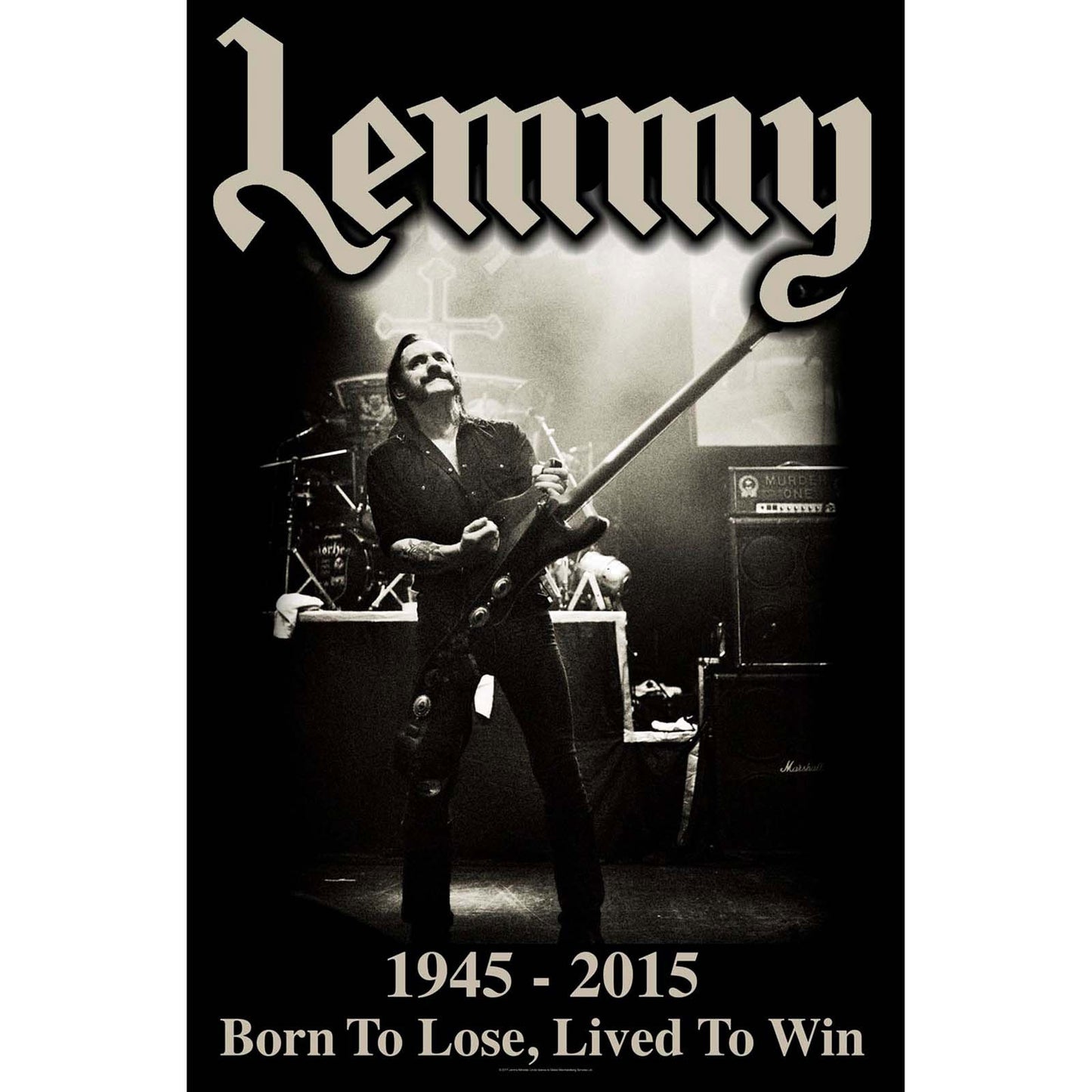 LEMMY Textile Poster Flag - Approx 41x28 Inch - Lemmy Lived to Win Textile Fabric Poster - Officially Licensed