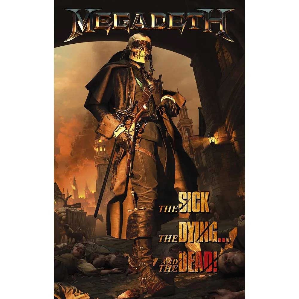 MEGADETH Textile Poster Flag - Approx 41x28 Inch - Megadeth Sick, The Dying And The Dead Textile Fabric Poster - Officially Licensed