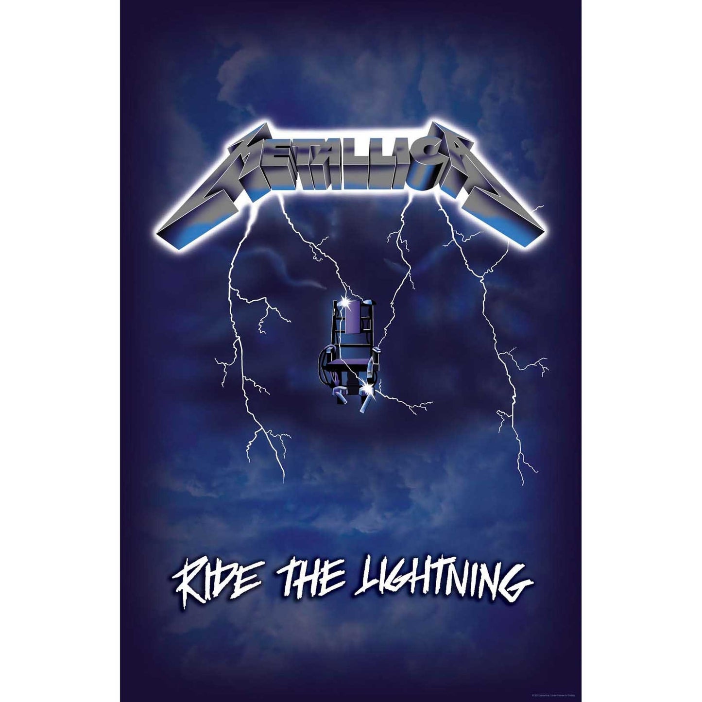METALLICA Textile Poster Flag - Approx 41x28 Inch - Metallica Ride the Lightning Textile Fabric Poster - Officially Licensed