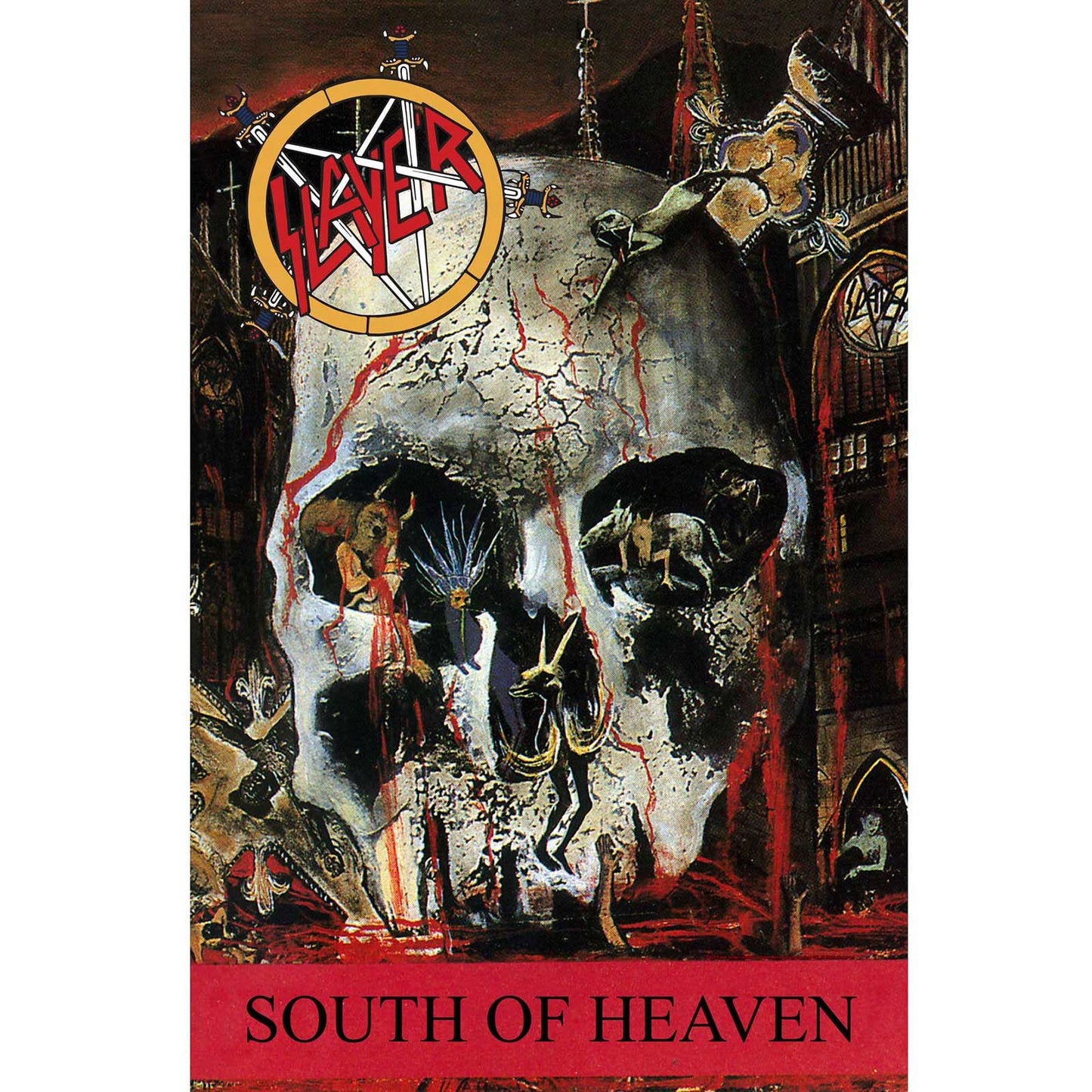 SLAYER Textile Poster Flag - Approx 41x28 Inch - Slayer South of Heaven Textile Fabric Poster - Officially Licensed