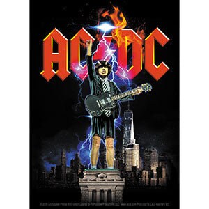 AC/DC Angus On Building Sticker Decal - 3.75x5 Inch - Angus Young Australian Rock Band Vinyl Decal Sticker Craft Supply