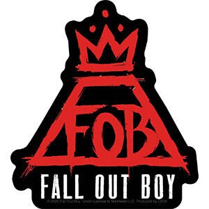 FALL OUT BOY Crown Sticker Decal - 4.25x4.75 Inch - Pete Wentz Young Volcanoes Song American Rock Band Vinyl Decal Sticker Craft Supply