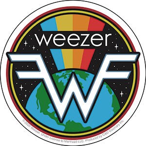 WEEZER Earth Rainbow Sticker Decal - 4 Inch - Greg Brown American Rock Band Vinyl Decal Sticker Craft Supply