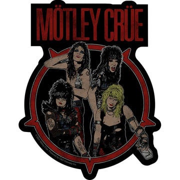 MOTLEY CRUE Group Circle Sticker Decal - 4.25x5.6 Inch - Album American Heavy Metal Band Vinyl Decal Sticker Craft Supply