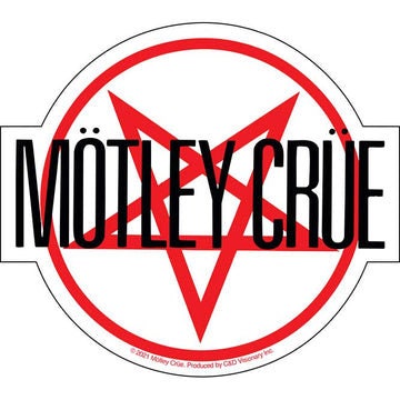MOTLEY CRUE Star Logo Sticker Decal - 5.5x4.5 Inch - Album American Heavy Metal Band Vinyl Decal Sticker Craft Supply