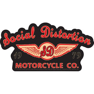 SOCIAL DISTORTION Motorcycle Logo Sticker Decal - 5.5x2.8 Inch - Mike Ness Punk Rock Band Music Vinyl Decal Sticker Craft Supply