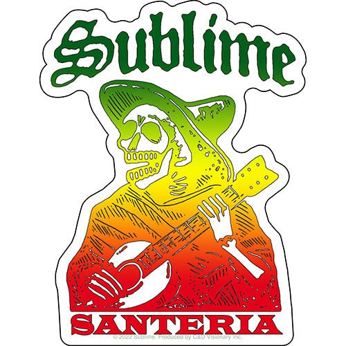 SUBLIME Santeria Sticker Decal - 3.9x5 Inch - Bradley Nowell Punk Rock Band Vinyl Decal Sticker Craft Supply