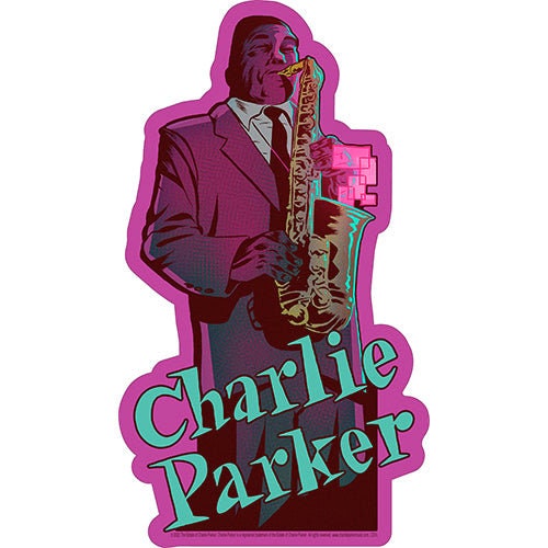 CHARLIE PARKER Sax Vibes Sticker Decal - 3.125x5.5 Inch - Music American Saxophonist Legend Vinyl Decal Sticker Craft Supply