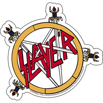 SLAYER Pentagram Sticker Decal - 5x5.25 Inch - Kerry King American Thrash Metal Band Vinyl Decal Sticker Craft Supply