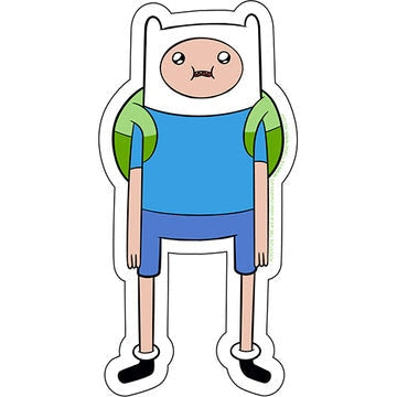 ADVENTURE TIME Finn in Awe Sticker Decal - 2.75x5.5 Inch - Finn Jake Dog Cartoon Network Vinyl Decal Sticker Craft Supply