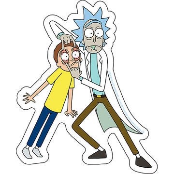 RICK & MORTY Open Your Eyes Sticker Decal - 5.5x4.5 Inch - Adult Swim Cartoon Network Animated TV Series Vinyl Decal Sticker Craft Supply