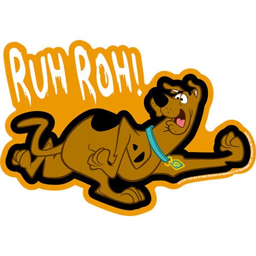 SCOOBY DOO Ruh Roh! Sticker Decal - 6x4.1 Inch - Hanna Barbera Velma Shaggy Daphne Animated Classic Vinyl Decal Sticker Craft Supply