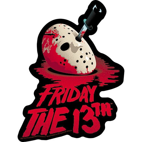 FRIDAY THE 13TH Logo Sticker Decal - 4.125x5.5 Inch - Jason Voorhees Horror Movie Series Vinyl Decal Sticker Craft Supply