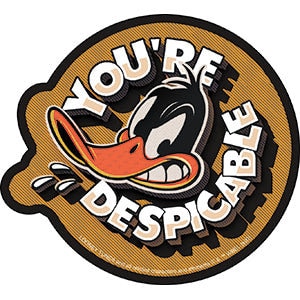 DAFFY DUCK You're Despicable Sticker Decal - 4.4x4 Inch - Looney Tunes Daffy Duck Cartoon Vinyl Sticker Decal Craft Supply