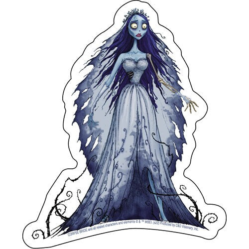 CORPSE BRIDE Emily Sticker Decal - 4.5x5.5 Inch - Tim Burton Johnny Depp Animated Classic Movie Vinyl Sticker Decal Craft Supply