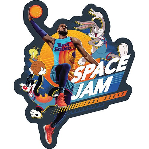 SPACE JAM Lebron James Sticker Decal - 4.5x5.5 Inch - Classic Movie Lebron Jordan Bugs Bunny Daffy Vinyl Sticker Decal Craft Supply