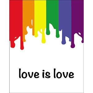 Love Is Love LGBTQ+ Sticker Decal - 4x5 Inch - Equality For All Gay Pride Rainbow Ally Gifts Vinyl Decal Sticker Craft Supply