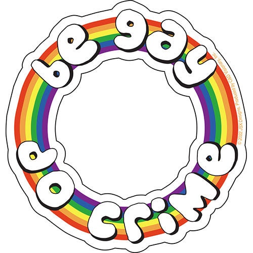 Be Gay Do Crime LGBTQ+ Sticker Decal - 4.25x4.5 Inch - Equality For All Gay Pride Rainbow Ally Gifts Vinyl Decal Sticker Craft Supply