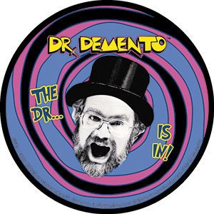 DR. DEMENTO Spiral Sticker Decal - 4 Inch - American Radio Broadcaster Barry Hansen