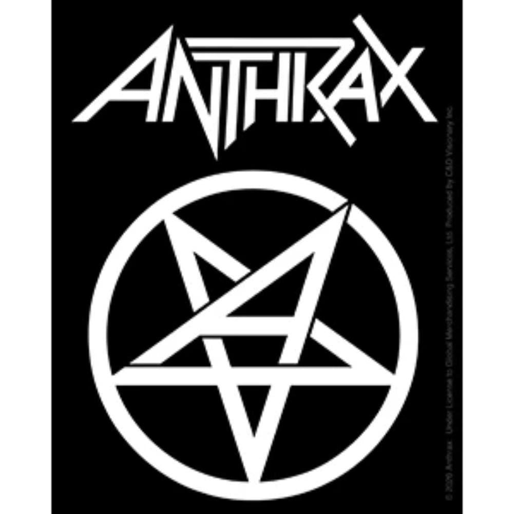 ANTHRAX Logo B&W Sticker Decal - 4x5 Inch - American Heavy Metal Band Vinyl Decal Sticker Craft Supply