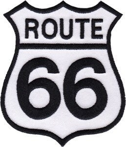 Route 66 Patch - 3x3.5 Inch - Embroidered Patch Applique Craft Supply