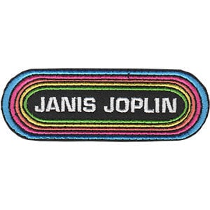 Janis Joplin Rainbow Patch - 4x1.4 Inch - Embroidered Patch Applique Craft Supply