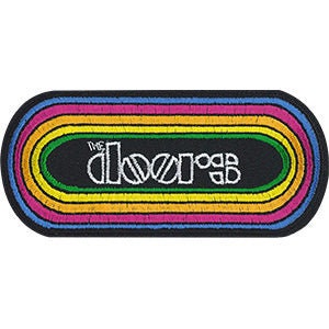 THE DOORS KMET Logo Patch - 4x1.8 Inch - Embroidered Rock Band Patch Applique Craft Supply