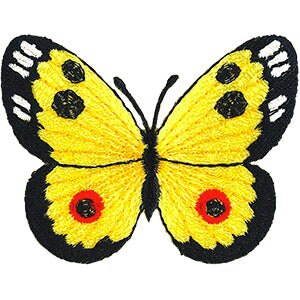 Yellow Butterfly Patch - 2.6x2 Inch – Embroidered Patch Applique Craft Supply