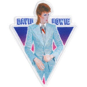 DAVID BOWIE Blue Suit Patch - 3.3x4.1 Inch - Embroidered Rock Band Patch Applique Craft Supply