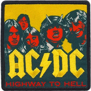 AC/DC Highway To Hell Poster Patch - 3.5x3.5 Inch - Embroidered Rock Band Patch Applique Craft Supply