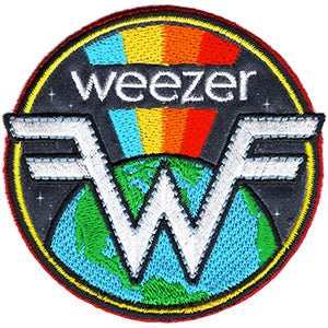 WEEZER Earth Rainbow Patch - 3 Inch Round - Embroidered American Rock Band Patch Applique Craft Supply