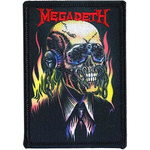 MEGADETH On Fire Patch - 2.6x3.7 Inch - Embroidered Rock Band Patch Applique Craft Supply