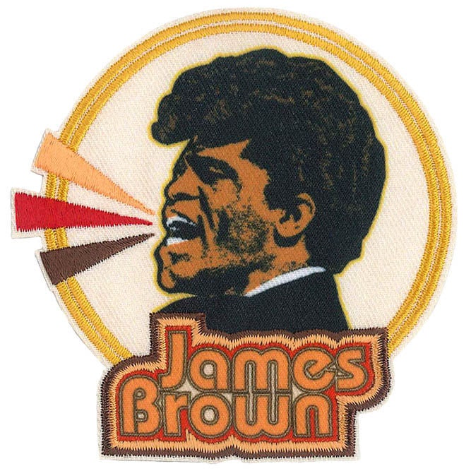 JAMES BROWN Singing Circle Patch - 3.75x3.75 Inch - R&B Soul Funk Music Embroidered Patch Applique Craft Supply