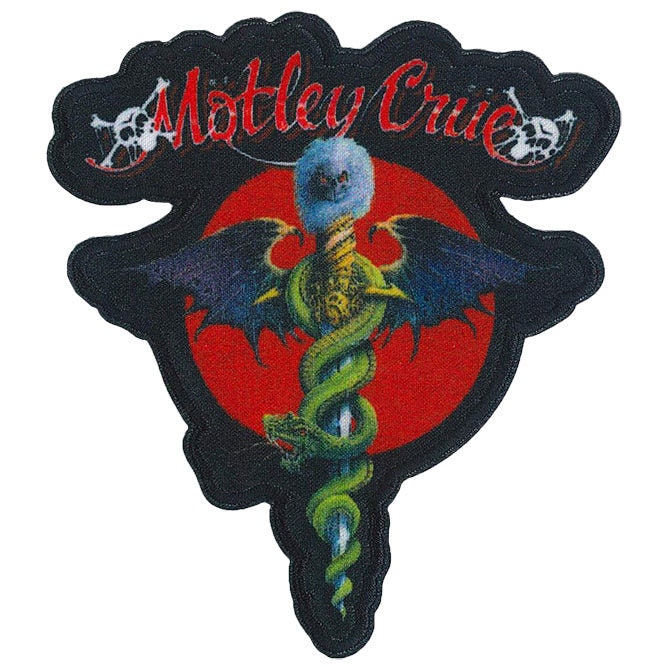MOTLEY CRUE Dr. Feelgood Band Patch - 3.5x4 Inch - Album Embroidered American Heavy Metal Band Patch Applique Craft Supply