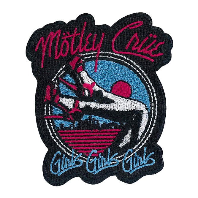 MOTLEY CRUE Girls Girls Girls Patch - 3x3.75 Inch - Album Embroidered American Heavy Metal Band Patch Applique Craft Supply