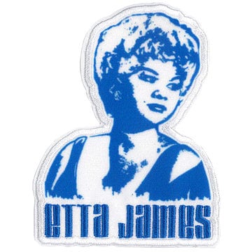 ETTA JAMES Stencil Patch - 2.75x3.5 Inch - Embroidered Legendary Soul Singer Music Patch Applique Craft Supply