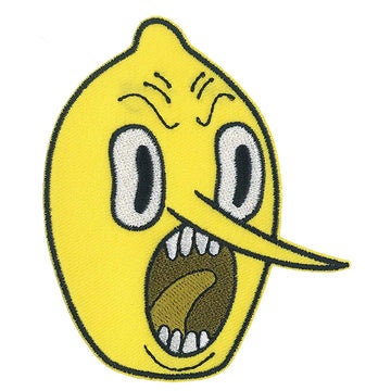 ADVENTURE TIME Lemongrab Screaming Patch - 3.1x3.8 Inch - Cartoon Network Embroidered Patch Applique Craft Supply