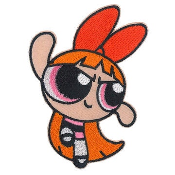 POWERPUFF GIRLS Blossom Patch - 2.6x3.5 Inch - Cartoon Network Animation Anime Series Embroidered Patch Applique Craft Supply