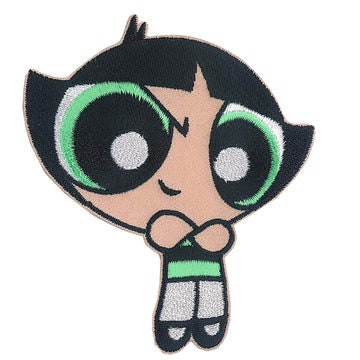 POWERPUFF GIRLS Buttercup Patch - 3.4x3.6 Inch - Cartoon Network Animation Anime Series Embroidered Patch Applique Craft Supply