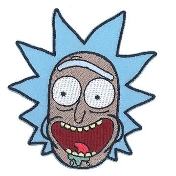 RICK & MORTY Drunk Rick Patch - 3.5x3.6 Inch - Adult Swim Cartoon Network Animated TV Series Embroidered Patch Applique Craft Supply