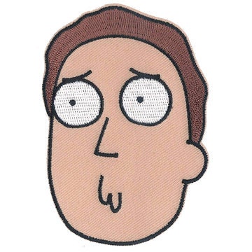 RICK & MORTY Pathetic Jerry Patch - 2.5x3.6 Inch - Adult Swim Cartoon Network Animated TV Series Embroidered Patch Applique Craft Supply