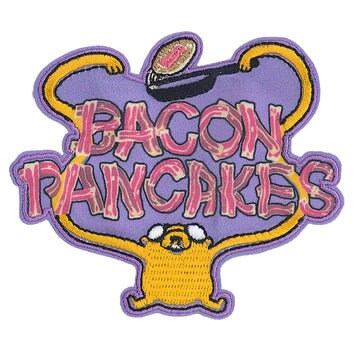 ADVENTURE TIME Bacon Pancakes Patch - 3.25x3.8 Inch - Episode Cartoon Network Embroidered Patch Applique Craft Supply