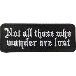 Wander Lost Patch - 4x1.5 Inch - Embroidered Patch Applique Craft Supply