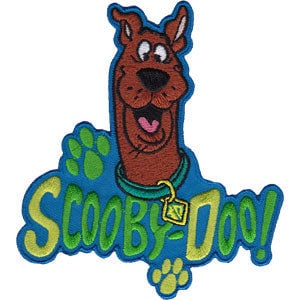 SCOOBY DOO Paw Prints Patch - 2.3x4 Inch - Hanna Barbera Velma Shaggy Daphne Animated Classic - Embroidered Patch Applique Craft Supply