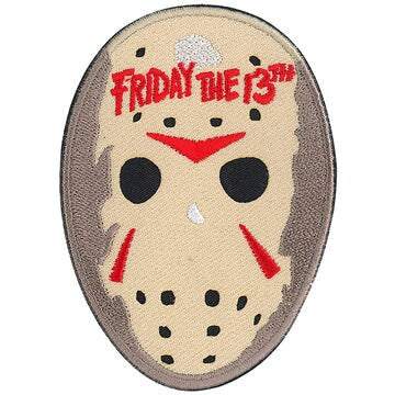 FRIDAY THE 13TH Jason Mask Patch - 2.6x3.5 Inch - Jason Voorhees Horror Movie Series Embroidered Patch Applique Craft Supply