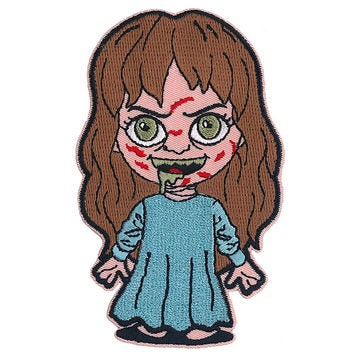 THE EXORCIST Demon Girl Patch - 2.7x4 Inch - Supernatural Horror Movie Series Embroidered Patch Applique Craft Supply