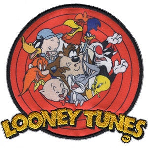 LOONEY TUNES Logo Patch - 4.3x4.5 Inch - Looney Tunes Cartoon Classic Embroidered Patch Applique Craft Supply