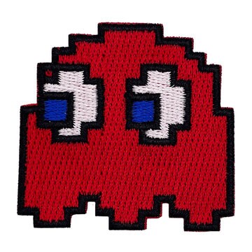 PAC-MAN Red Ghost Patch - 2x2 Inch - Blinky Pinky Retro Classic Video Game Arcade Embroidered Patch Applique Craft Supply
